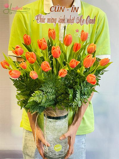 Bình hoa tulip xinh - Sự trù phú