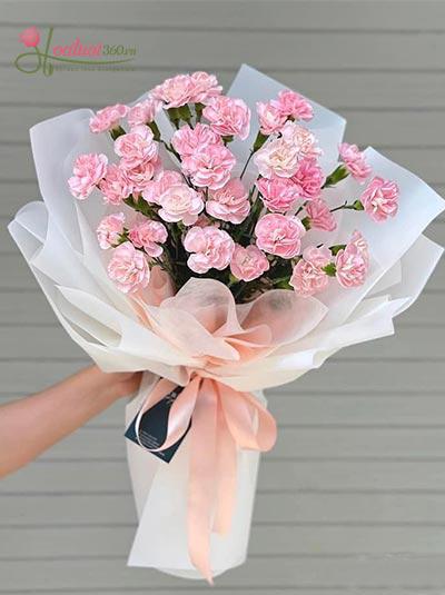 Bó hoa cẩm chướng hồng - Sự ái mộ