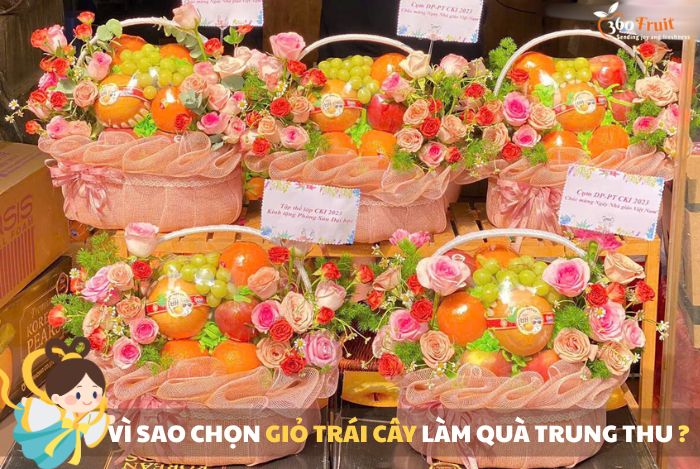 Giỏ trái cây tươi ngon, ý nghĩa làm quà biếu Tết Trung Thu 