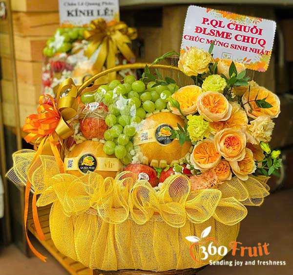 Giỏ trái cây sinh nhật - Tài lộc thịnh vượng