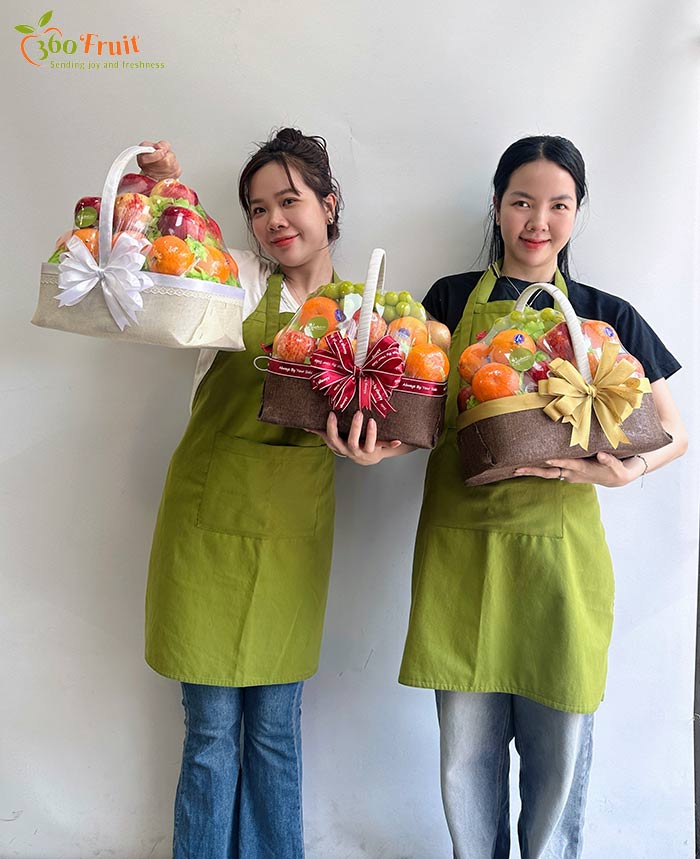 Giỏ hoa quả đẹp, cao cấp Vinmart tặng đối tác, khách hàng