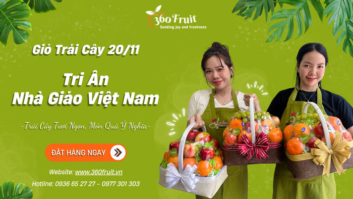 giỏ trái cây 20/11 - tri ân nhà giáo việt nam