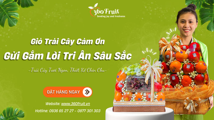 giỏ trái cây cảm ơn - gửi gắm lời tri ân sâu sắc