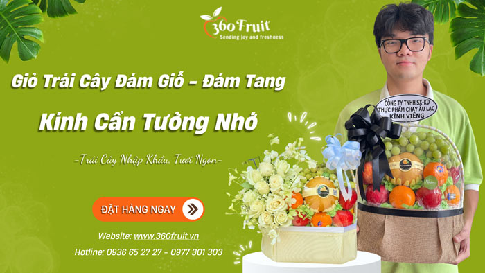 giỏ trái cây đám giỗ - kính cẩn tưởng nhớ