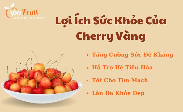 Những lợi ích sức khỏe của quả Cherry vàng