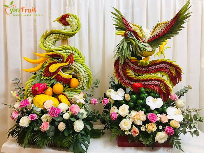 Hình ảnh mẫu tráp dạm ngõ rồng phượng được ưa chuộng ngoài Bắc 