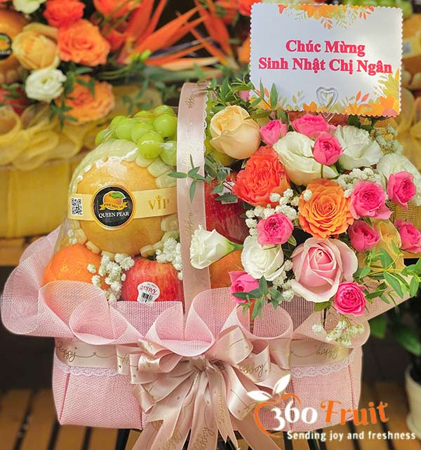 Giỏ trái cây sinh nhật - Hạnh phúc ngọt ngào