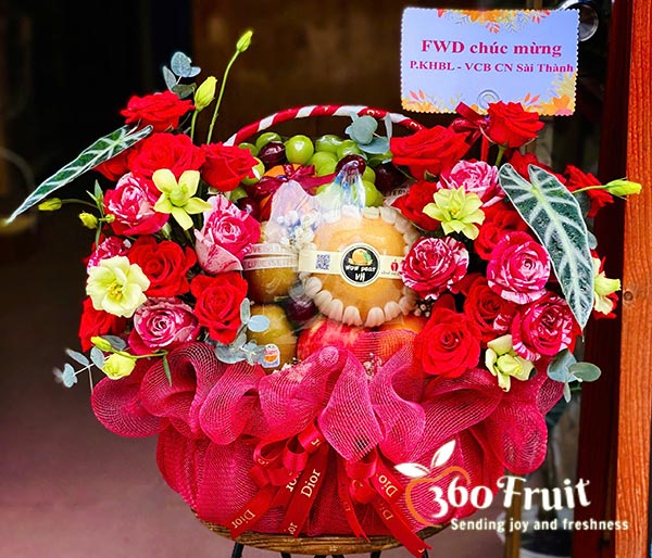 Giỏ trái cây - Rực rỡ ngàn hoa