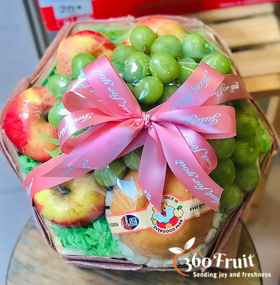 thiết kế đẹp mắt của hộp quà trái cây đi đám giỗ