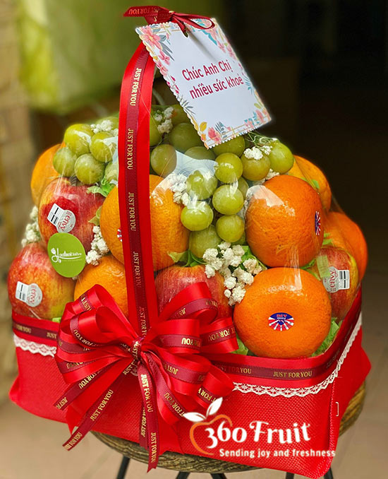 Giỏ hoa quả trái cây nội địa tặng sinh nhật chất lượng