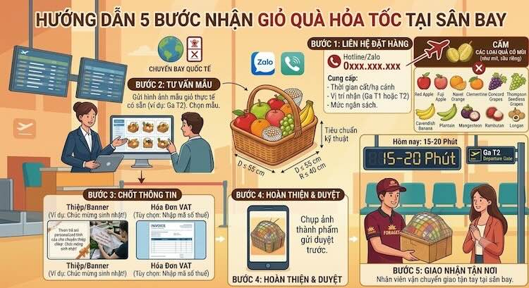Quy trình đặt giỏ trái cây tại 360Fruit
