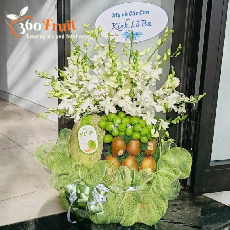 giỏ trái cây đi đám giỗ người thân ghi gì