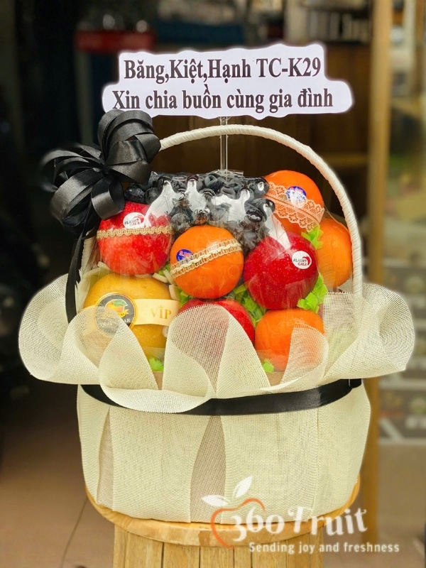 Giỏ trái cây đám tang - Nén tâm hương