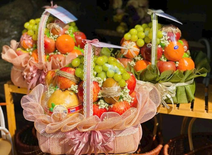Giỏ trái cây cảm ơn nhập khẩu chất lượng cao