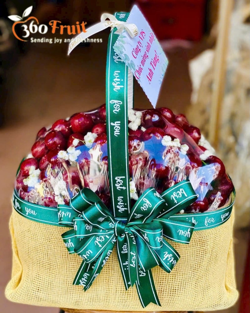 giỏ quà cherry nhập khẩu