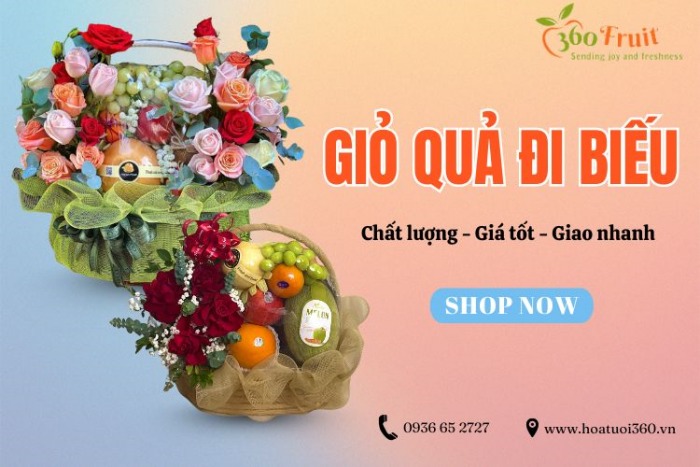 Đặt giỏ quả đi biếu số lượng lớn nhanh chóng, dễ dàng