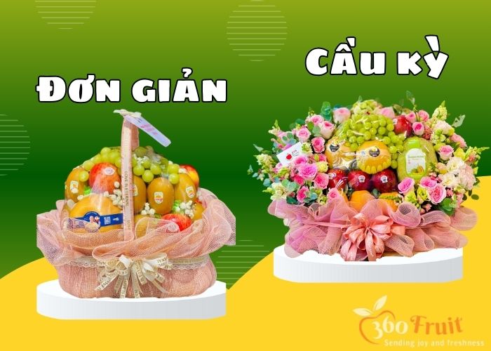 360 fruit cung cấp đa dạng mẫu mã giỏ trái cây tặng doanh nghiệp