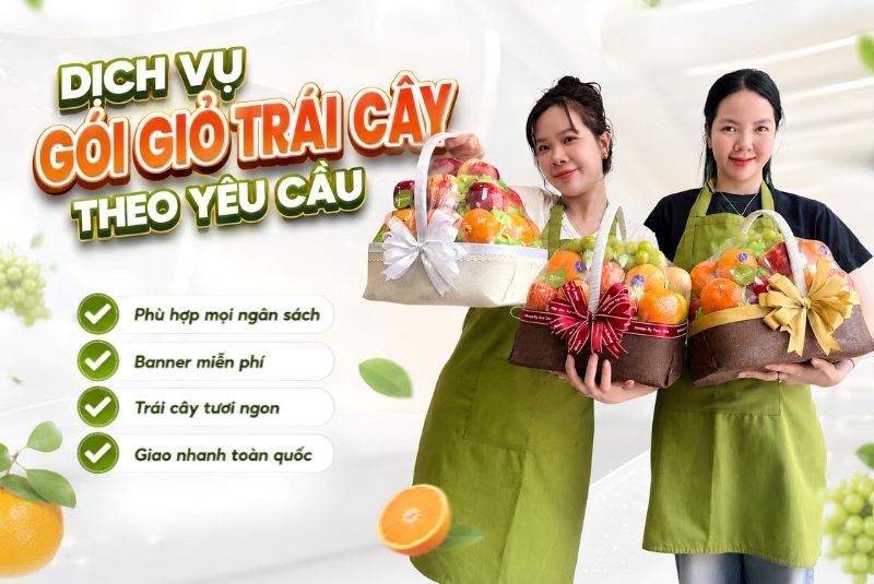 Dịch vụ gói giỏ quà trái cây theo yêu cầu tại 360 Fruit